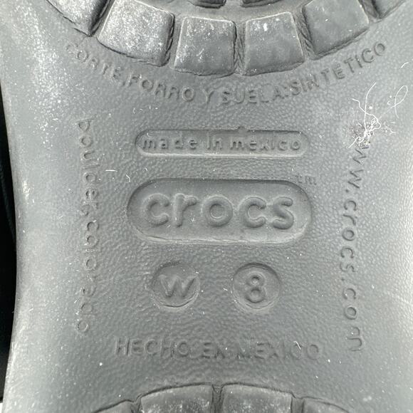 Crocs Kadee Shoes Ballet Flats Cutout Rounded Toe Slip On Black Womens Size 8 - Picture 8 of 8